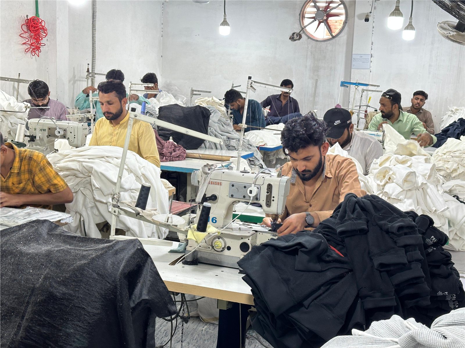 Bulk garment production department at AFG